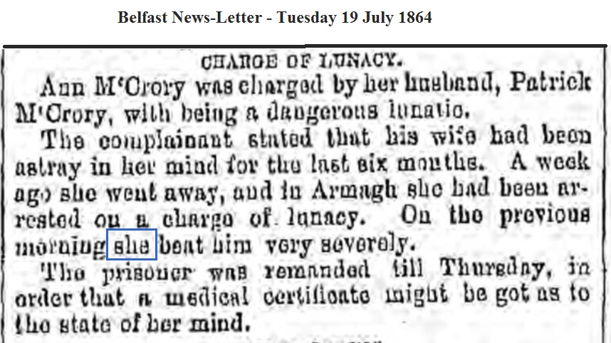 1864 Belfast News-Letter - Tuesday 19 July 1864