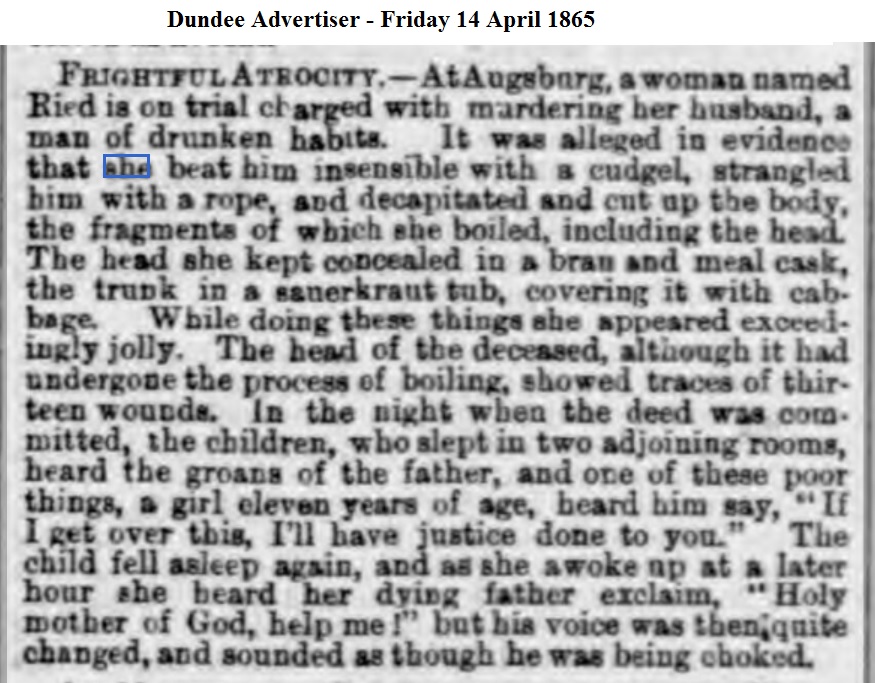 1865 Dundee Advertiser - Friday 14 April 1865