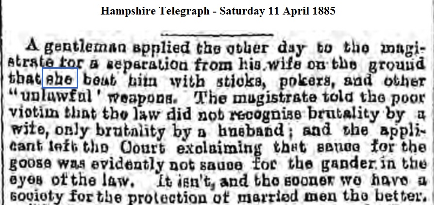 1885 Hampshire Telegraph - Saturday 11 April 1885