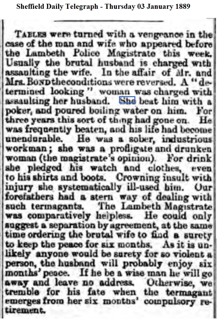 1889 Sheffield Daily Telegraph - Thursday 03 January 1889